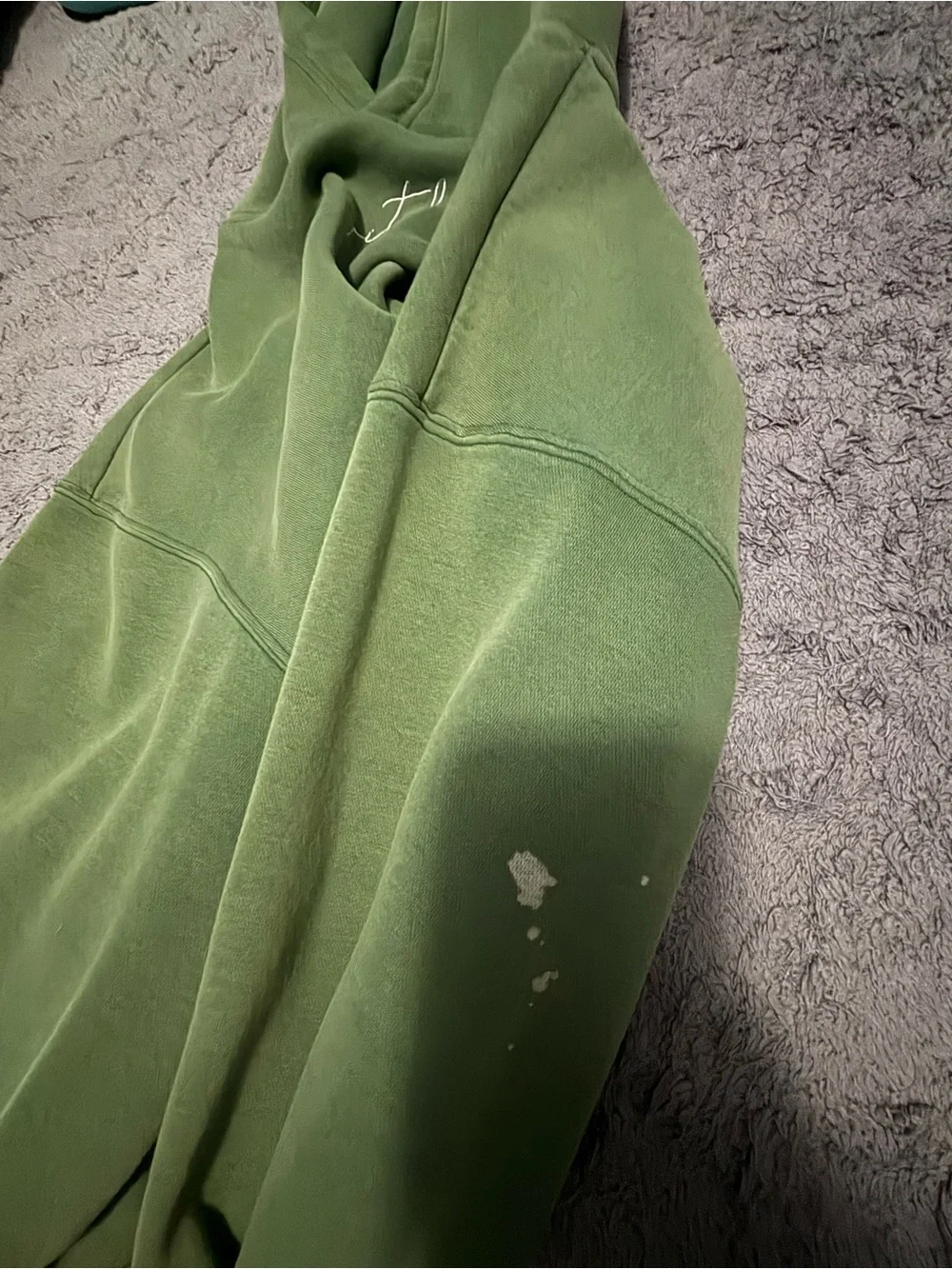I Balance vitality cropped green hoodie